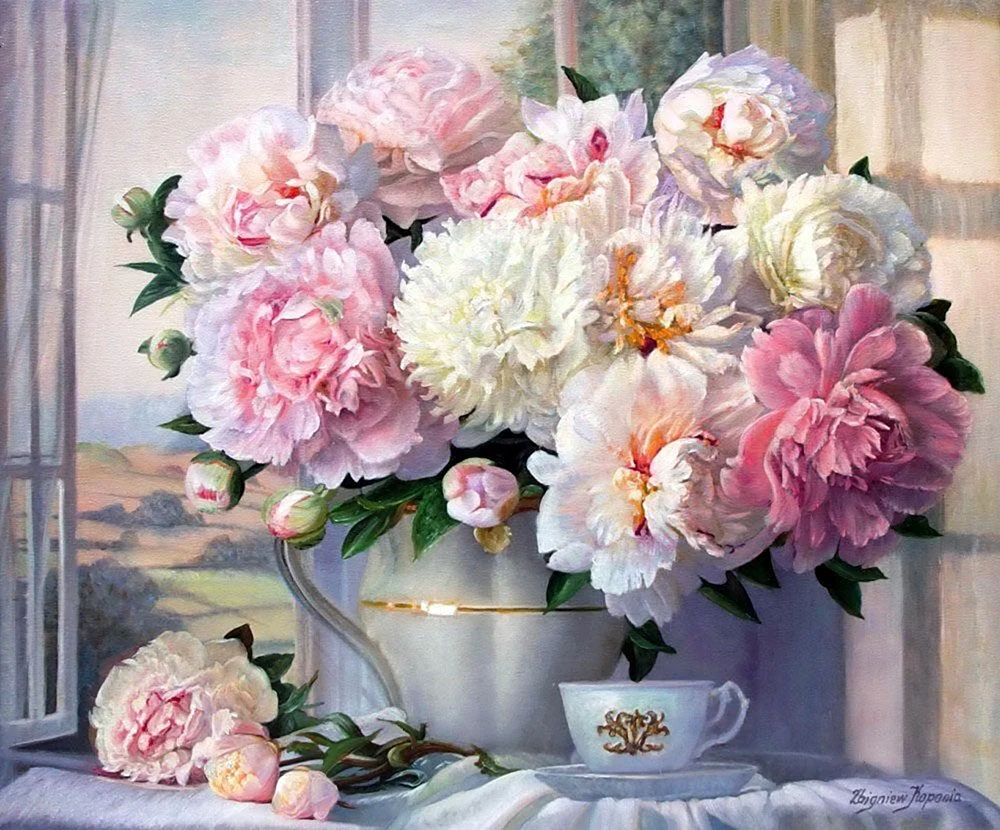 Pfingstrosen von Olga Bazanova
