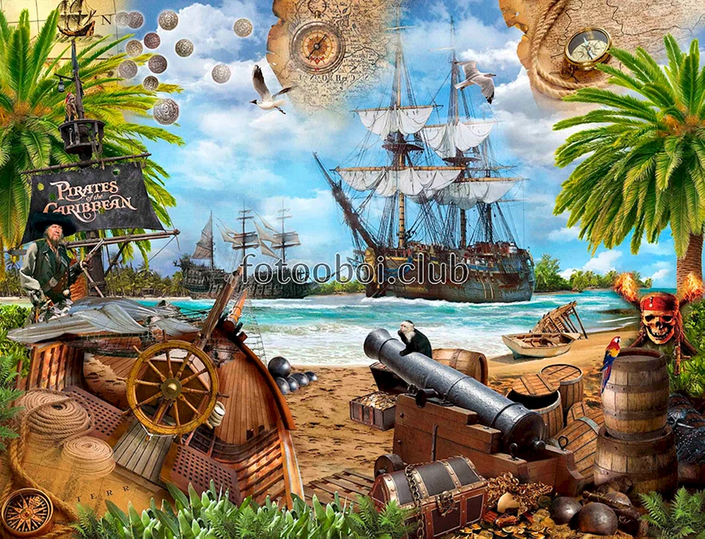 Schatzinsel Piratenschiff Schatz