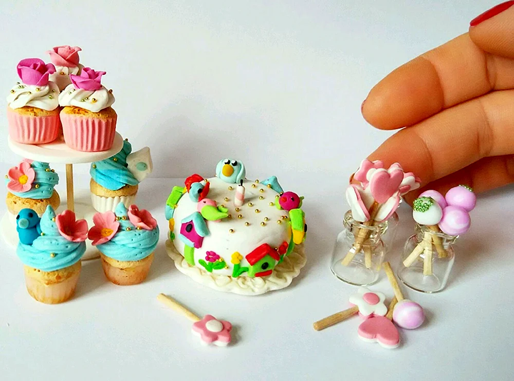 Polymer Knete Lebensmittel für Barbie