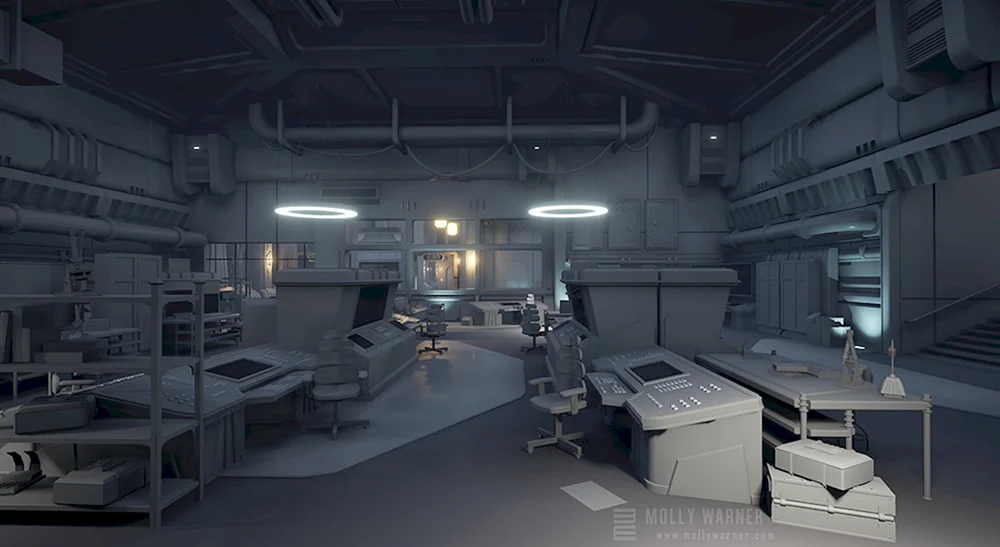 Pixel Art Sci Fi lab