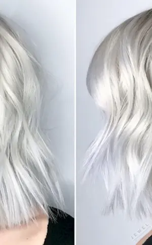 Platinblond perlglänzend aschblond