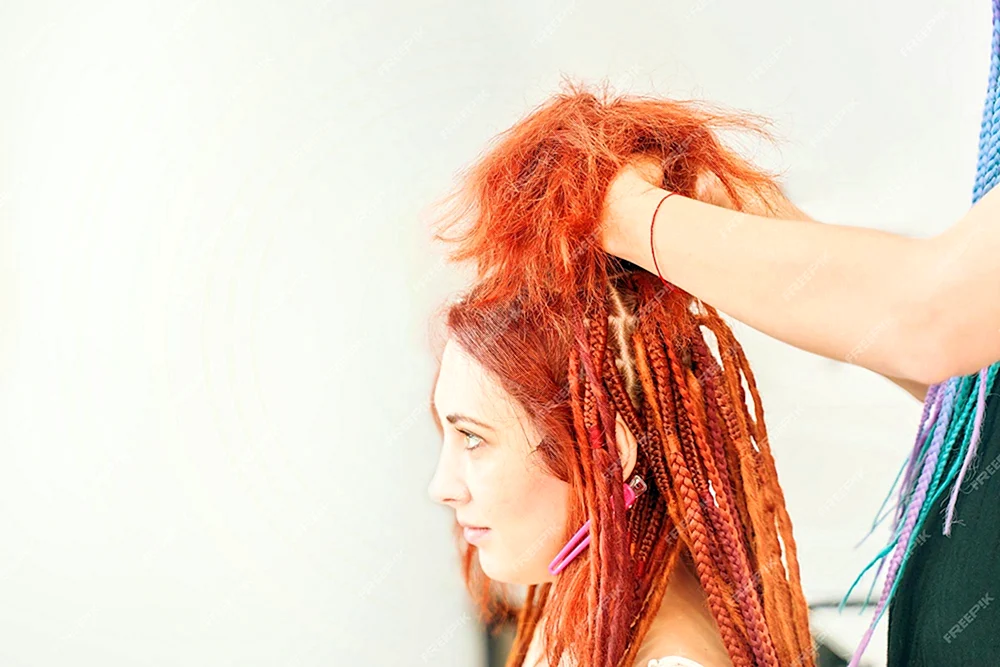 Dreadlock Zöpfe für Frauen über 40 vor und nach