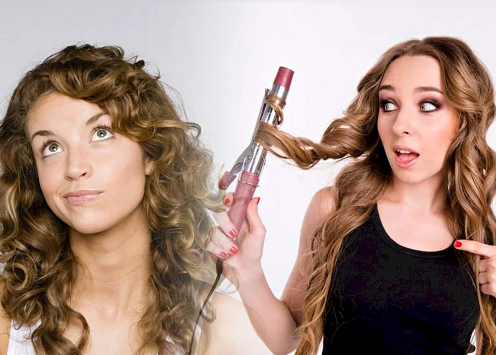 Locken mit dem Glätteisen für mittlere Haare