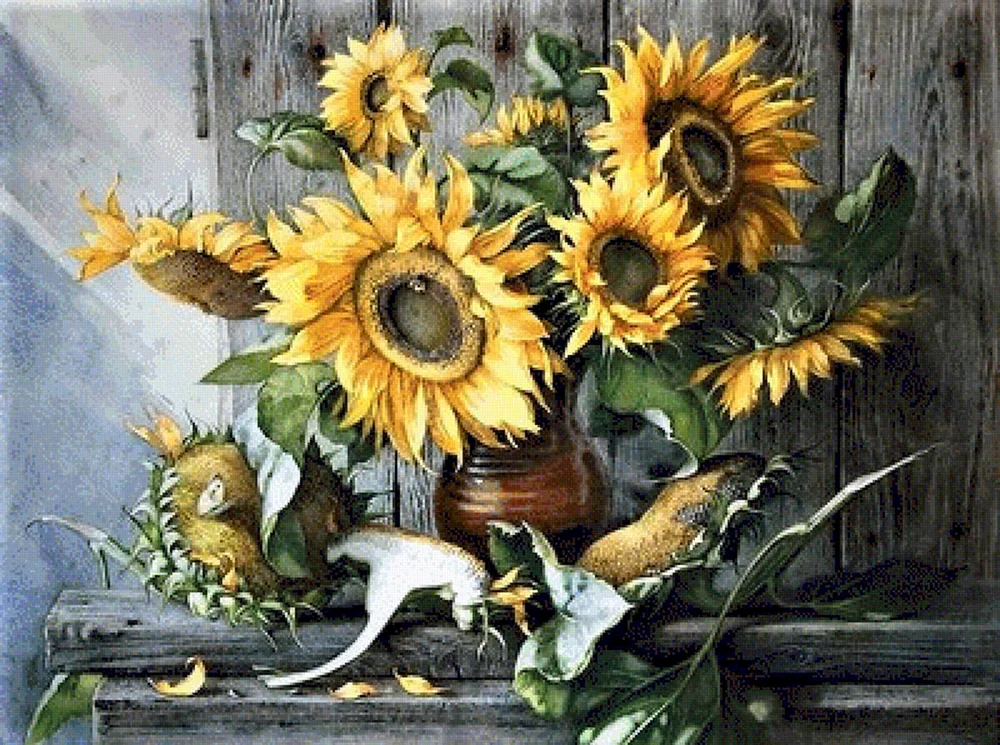 Sonnenblumen in Aquarell von Elena Bazanova