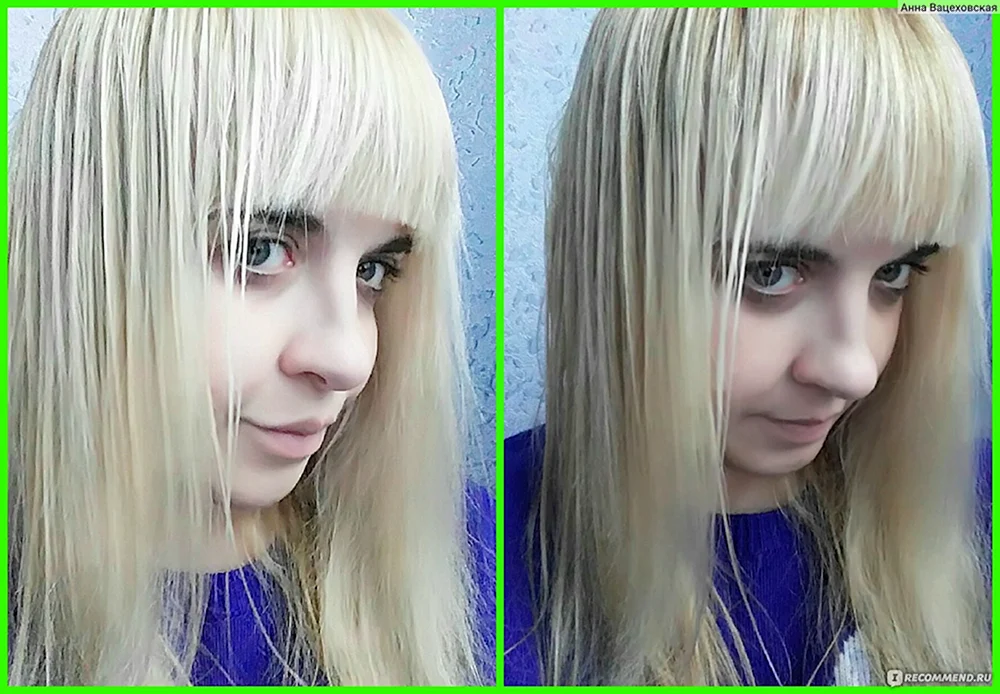 Blond mit Vergilbung