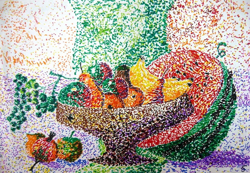 Paul Signac Stilleben in der Grafik