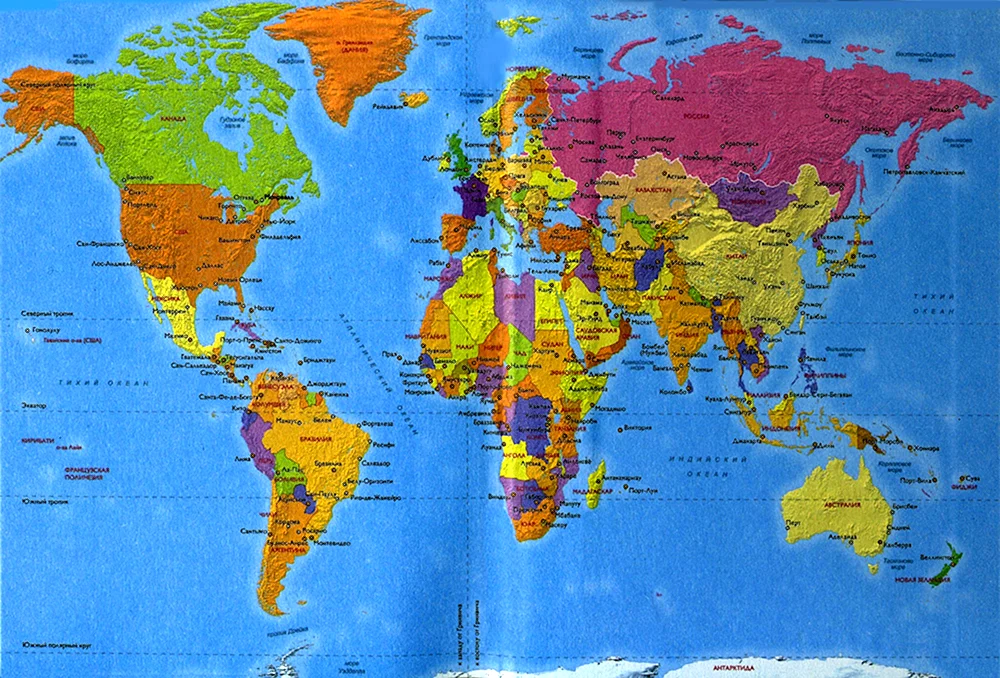 Politische Weltkarte in guter Qualität