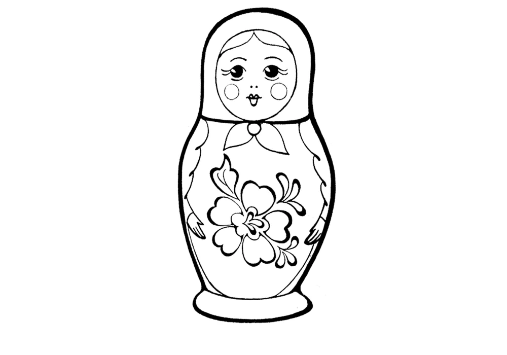 Polchow- Maidan-Matrjoschka Matrjoschka zum Ausmalen