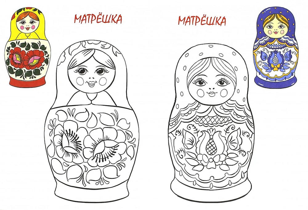 Polchow-Maidan Matrjoschka zum Ausmalen