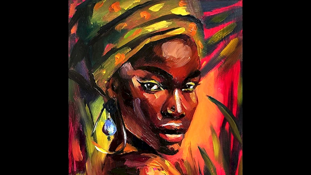 Gemälde in Afrika Afrikanische Frauen
