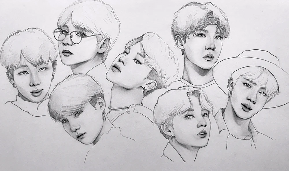 Porträts von BTS-Mitgliedern