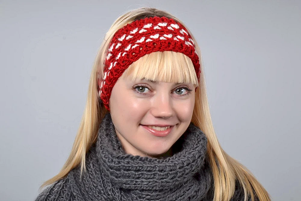 Stirnband gestrickt
