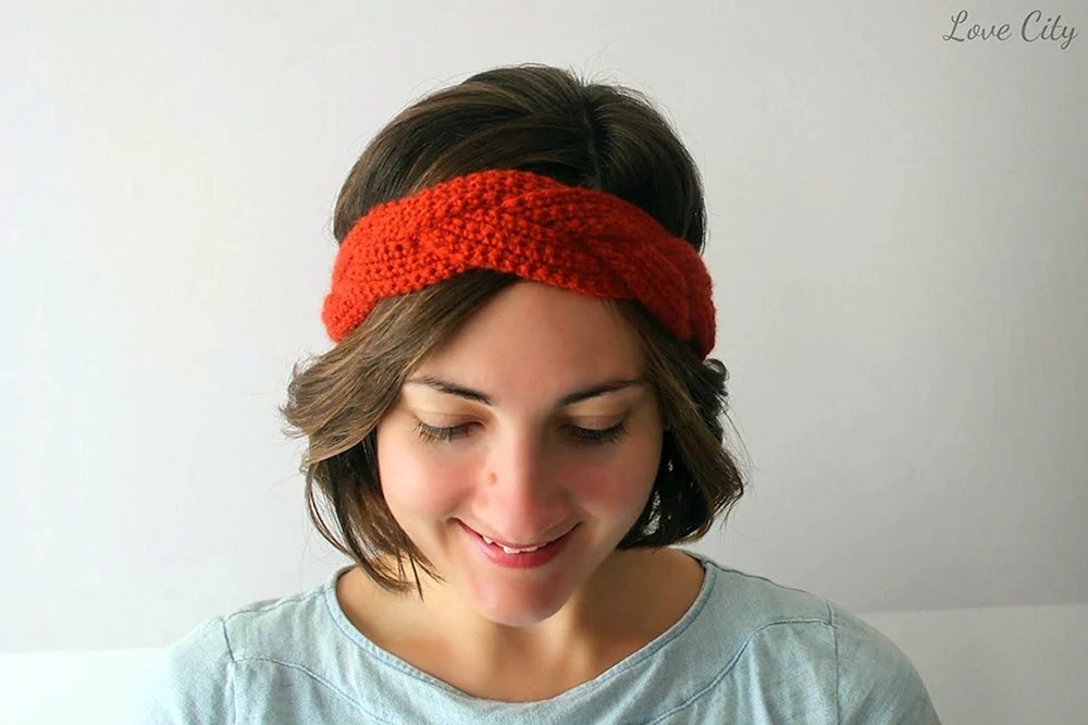 Stirnband gestrickt