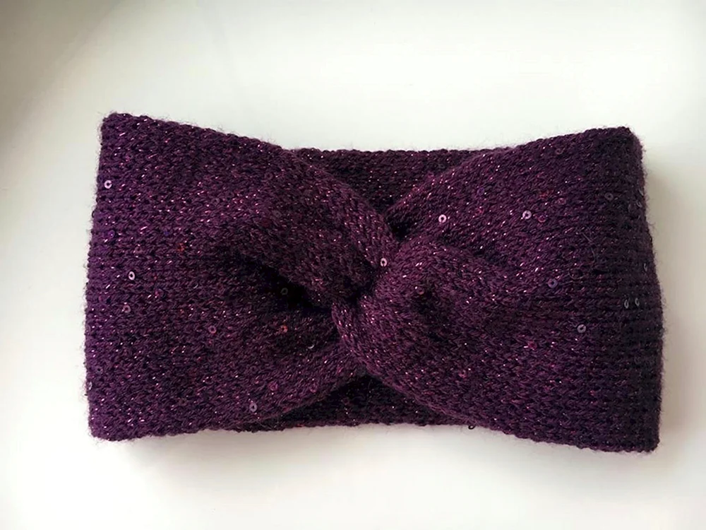 Stirnband gestrickt
