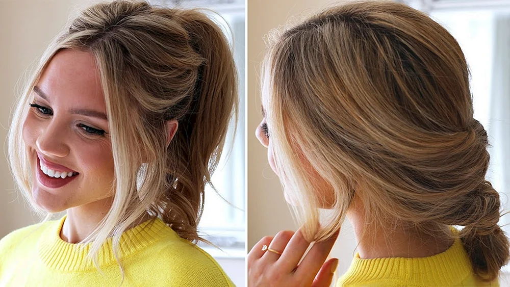 Lässige Frisur für feines Haar