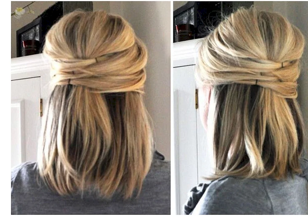 Alltagsfrisuren für mittleres Haar