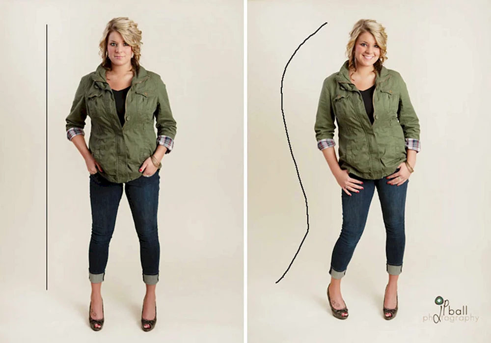 Posen für dicke Frauen für ein Fotoshooting