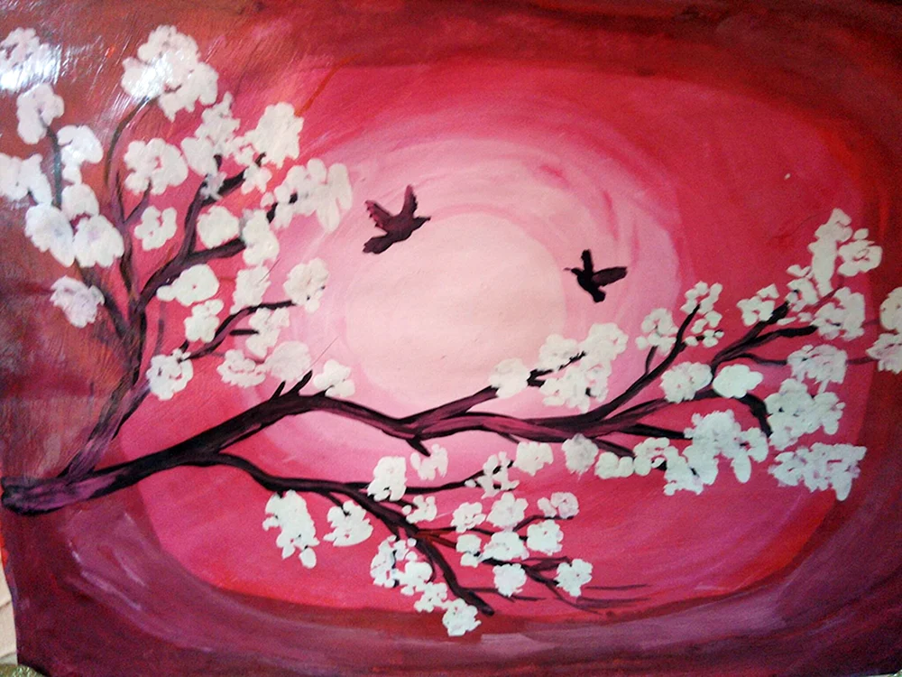 Rechtshemisphärische Zeichnung Sakura