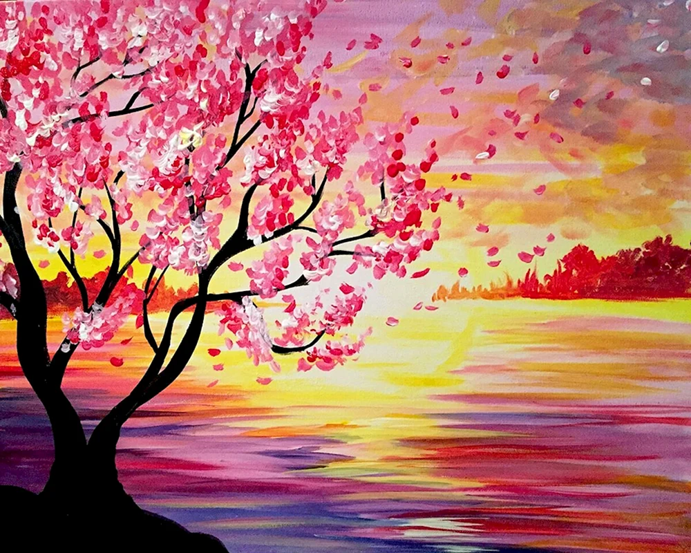 Rechte Hemisphäre Zeichnung Sakura