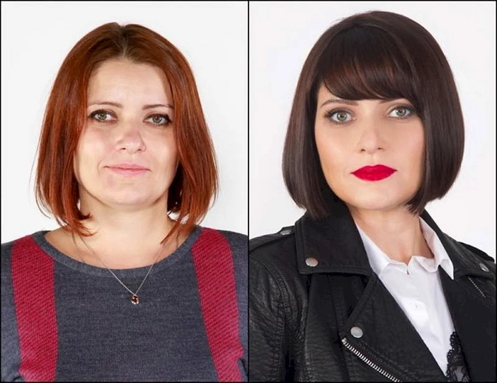 Haarschnitte vor und nach