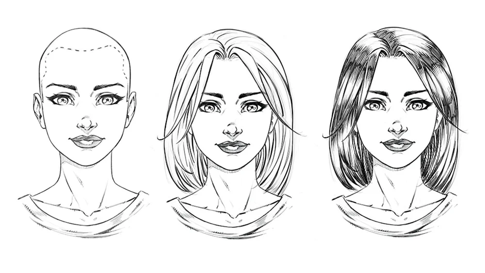 Gesichtsskizze Bleistift