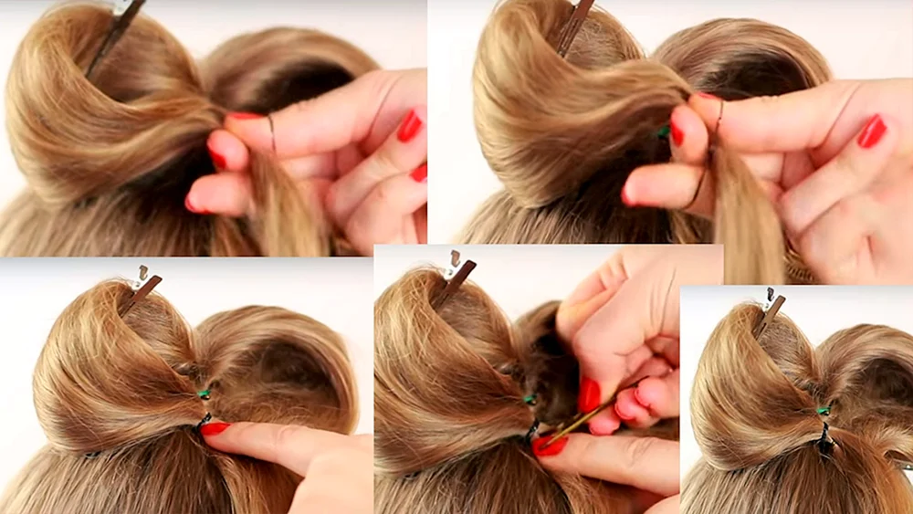 Bogenfrisur mit Haaren Schritt für Schritt