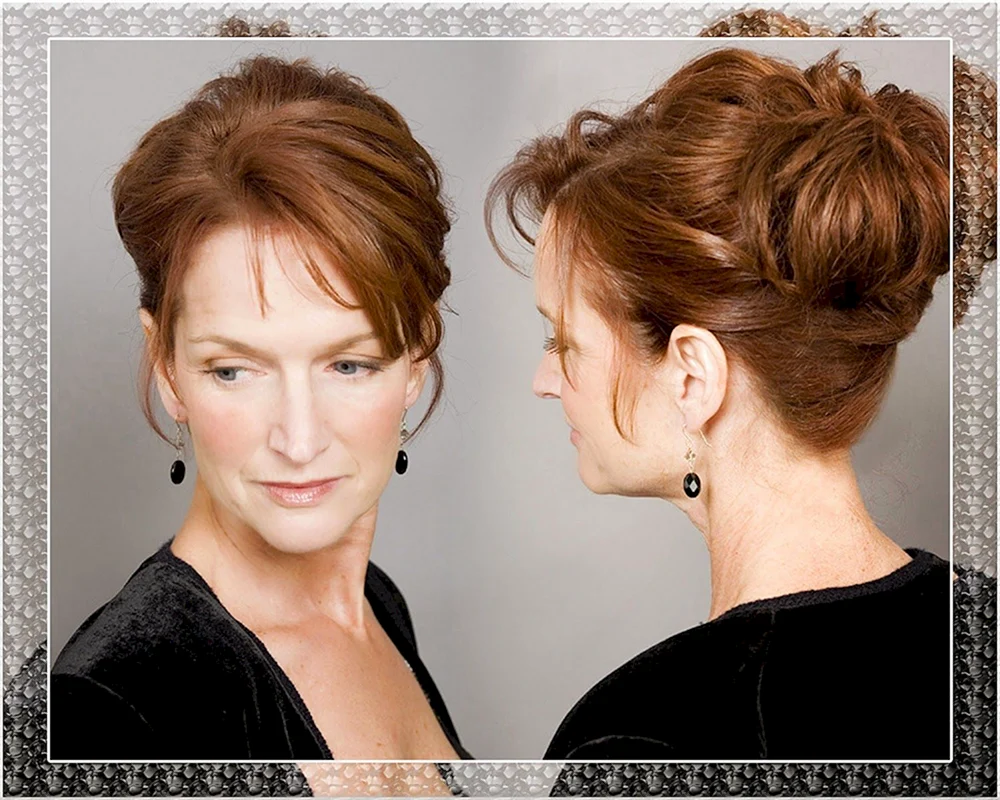 Hochzeitsfrisuren für die Mutter der Braut für mittleres Haar