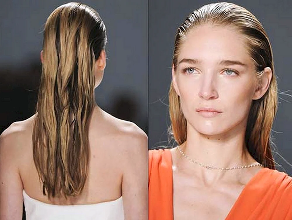 Wet-Hair-Effekt-Frisur