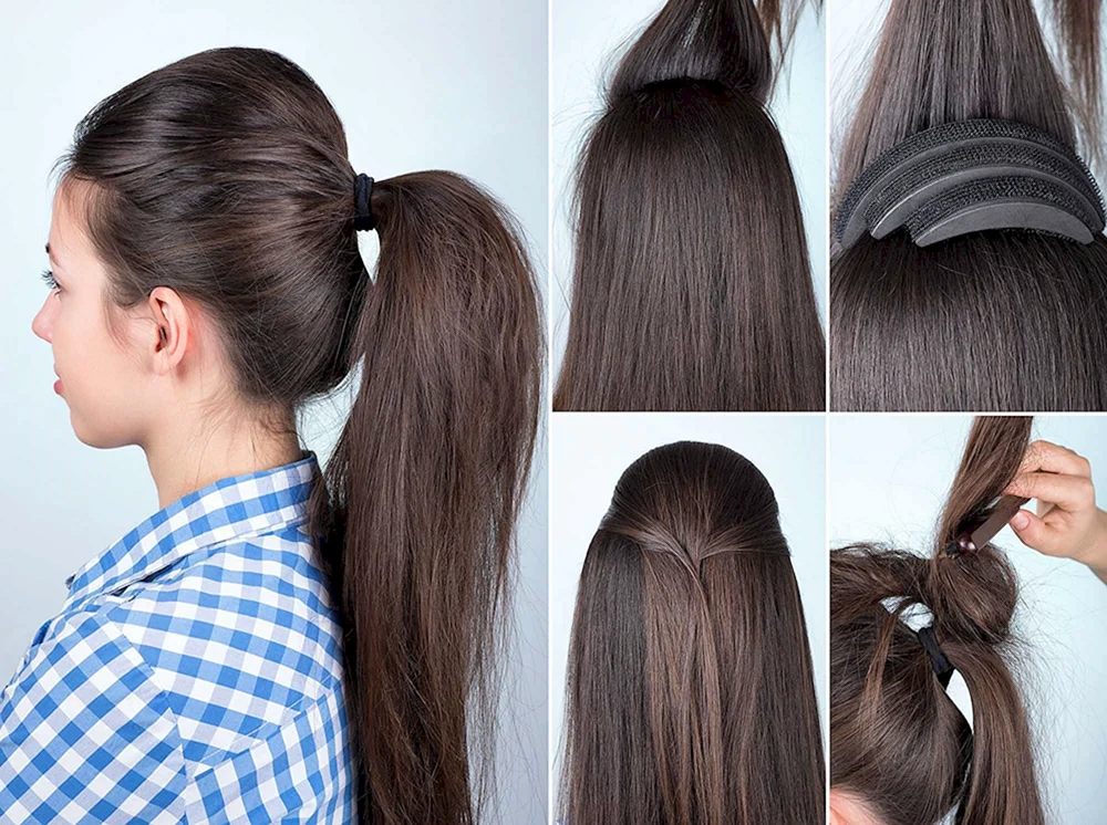 Pferdeschwanzfrisur für lange Haare