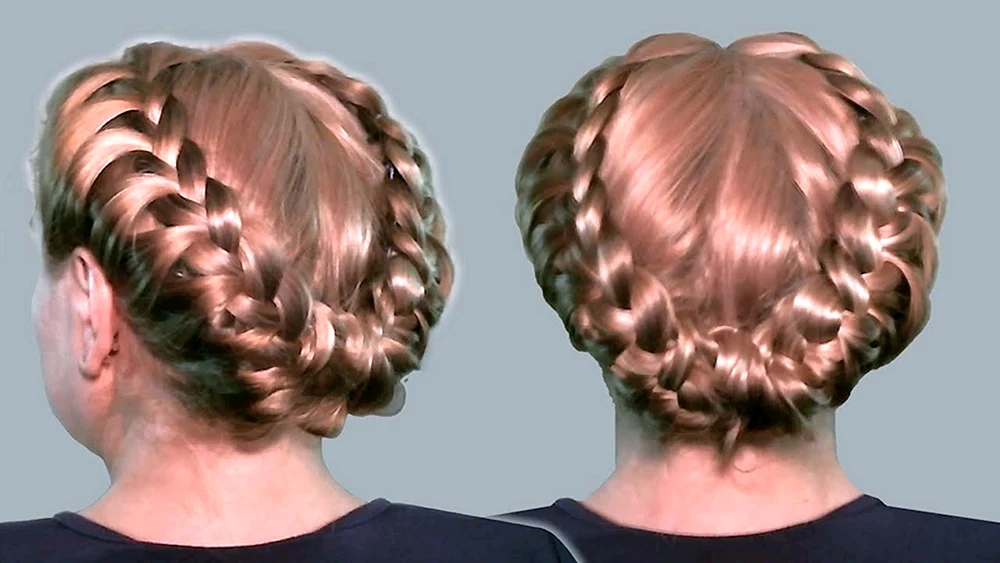 Korbfrisur für Mädchen mit langen Haaren