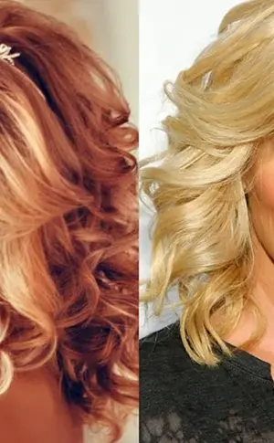 Große Locken Frisur auf mittlerem Haar