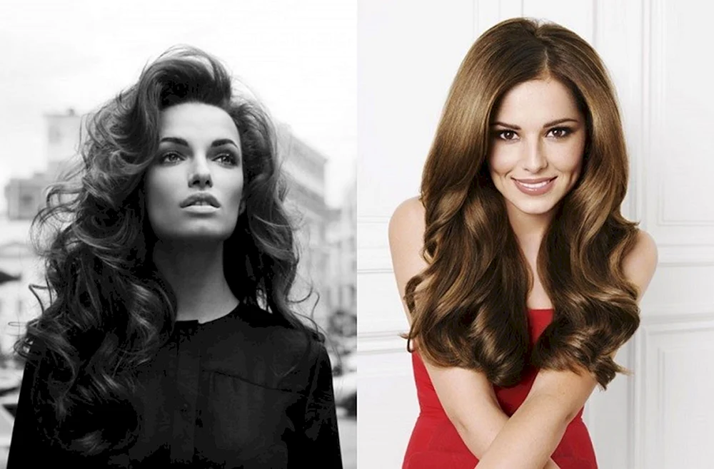 Große Locken für mittleres Haar