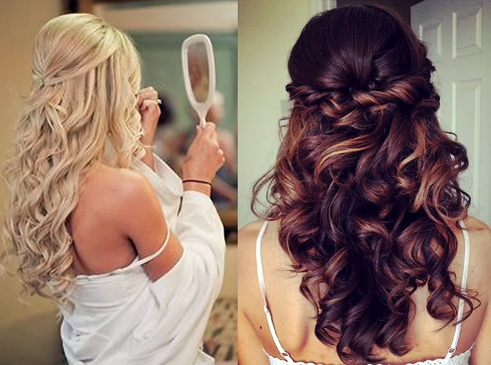 Locken auf mittellangem Haar