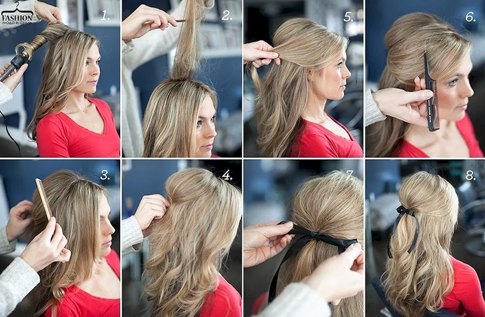 Wasserfallfrisur mit Locken