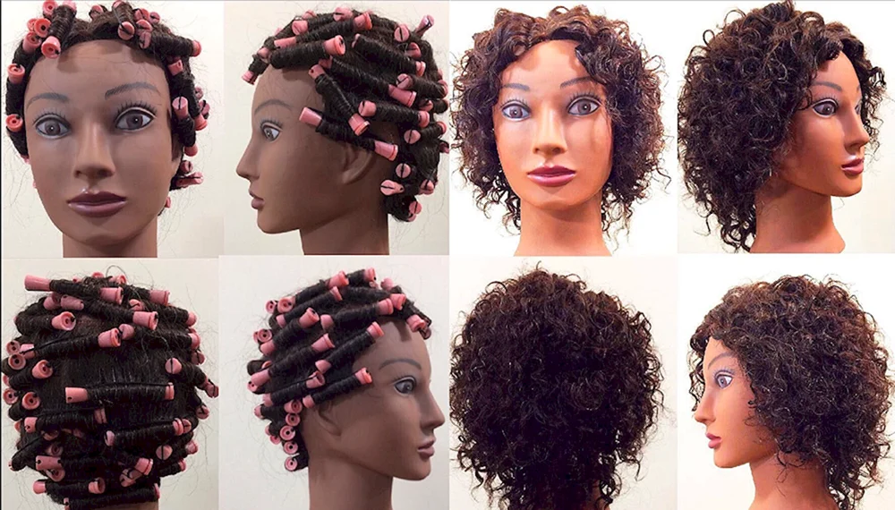 Haarstyling mit kleinen Locken.