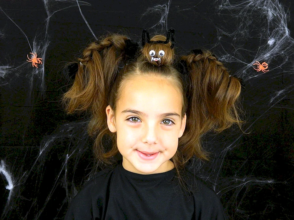 Halloween Frisur für Mädchen