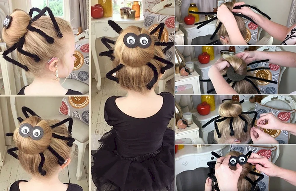 Halloween Frisur für Mädchen
