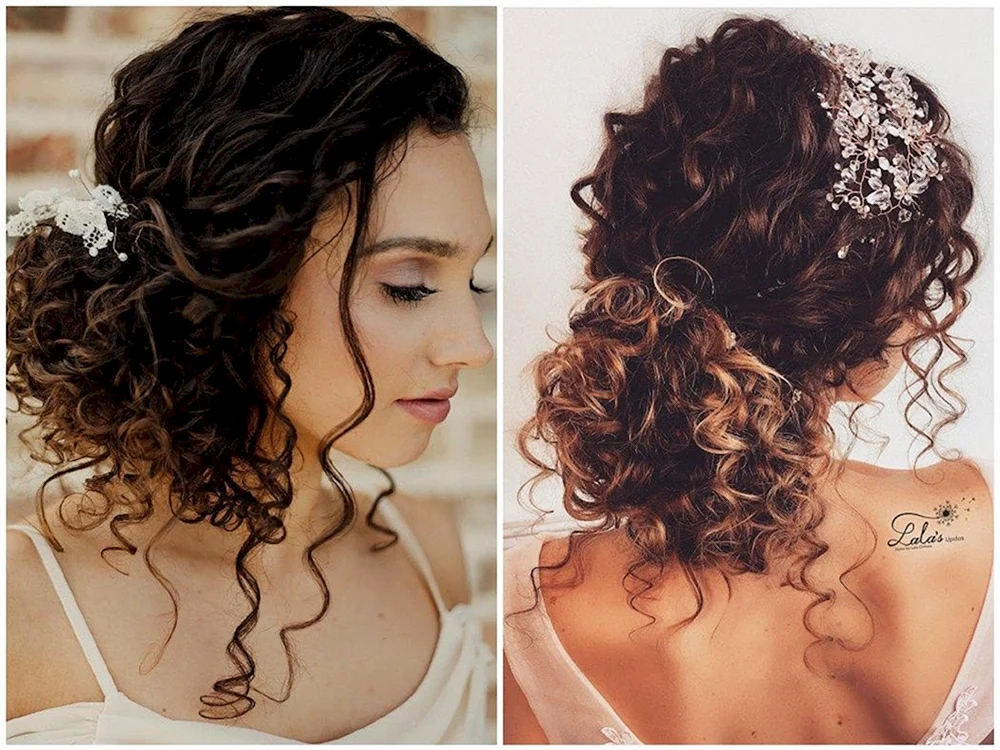 Abendfrisuren für mittellanges lockiges Haar