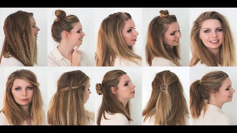 Alltagsfrisuren für mittleres Haar