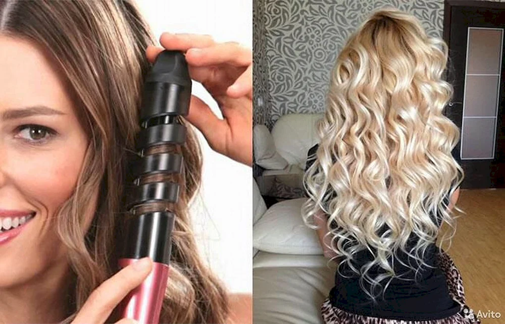 Mittlere Locken mit Lockenstab