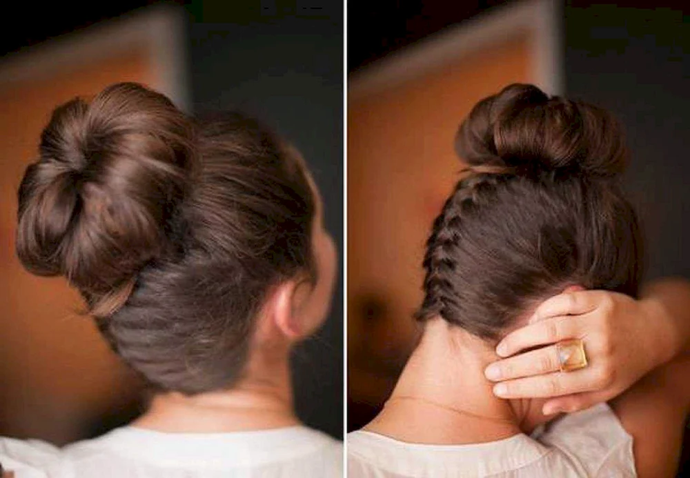 Schöner Dutt für lange Haare