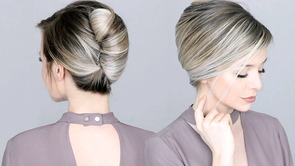 Hüllenfrisur für French Twist