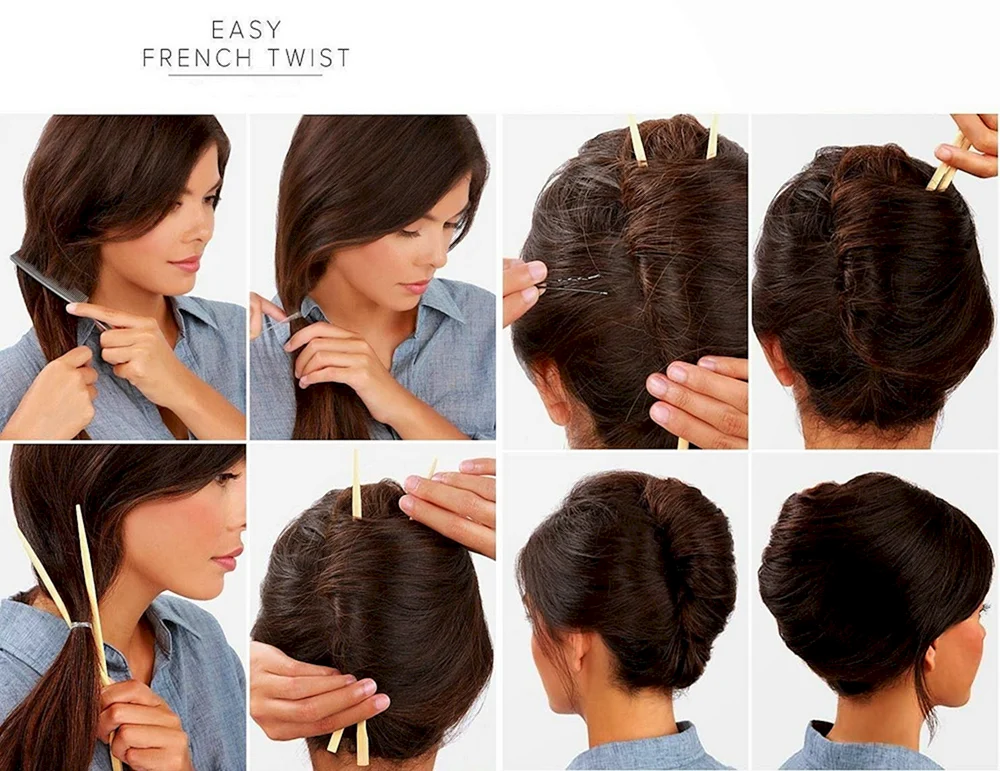 Schalenfrisuren auf langem Haar