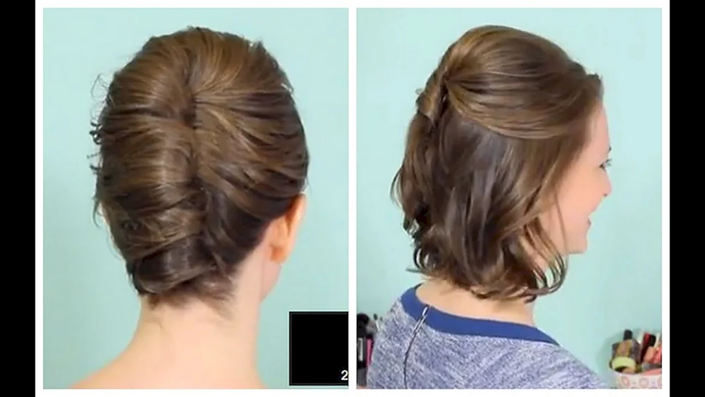 French Twist Frisur für kurze Haare