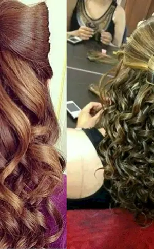 Frisur mit Locken für ein Mädchen