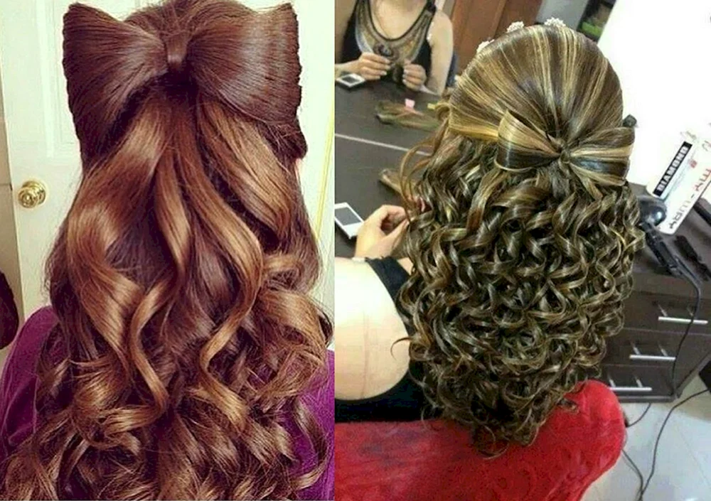Frisur mit Locken für ein Mädchen
