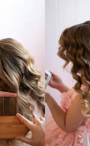 Frisur mit Locken für Mädchen