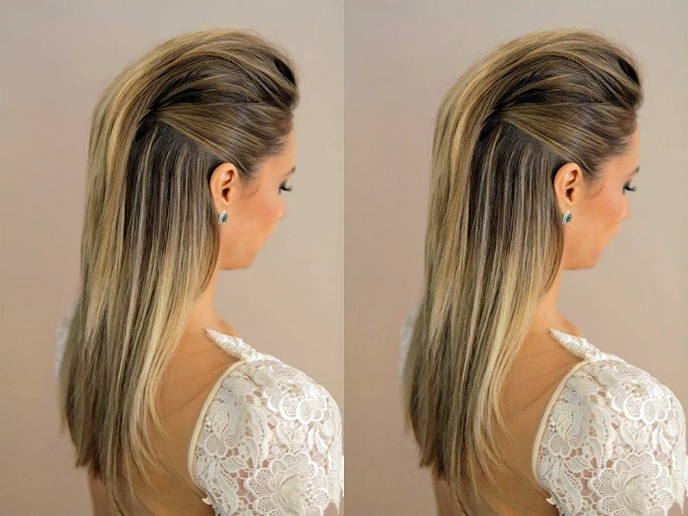 Frisuren mit gekämmten Haaren für lange Haare