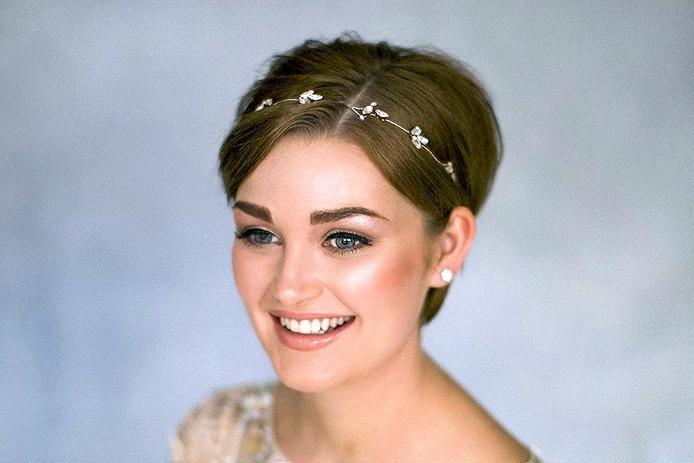 Haar mit Stirnband