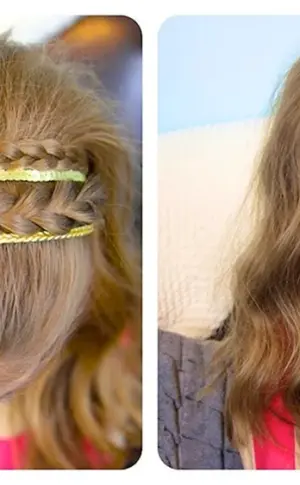 Frisur mit Stirnband für Mädchen